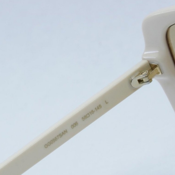 Brand New Gucci Ivory "Gucci I Love You" Sunglasses NWT and Case - Picture 7 of 10